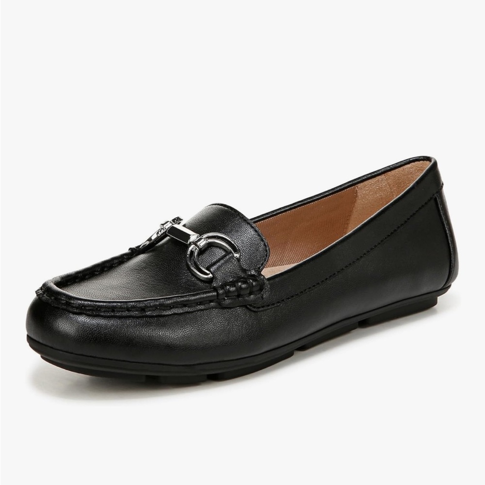 Life Stride Black Leather Loafers
